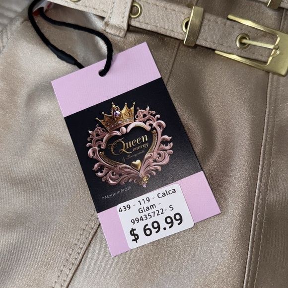 439- S/M GLAM PANTS CHAMPAGNE COLOR (π§π· Imported) - Picture 4 of 4